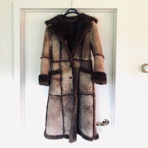 Mid-Length Sheepskin Coat -approx Size 4